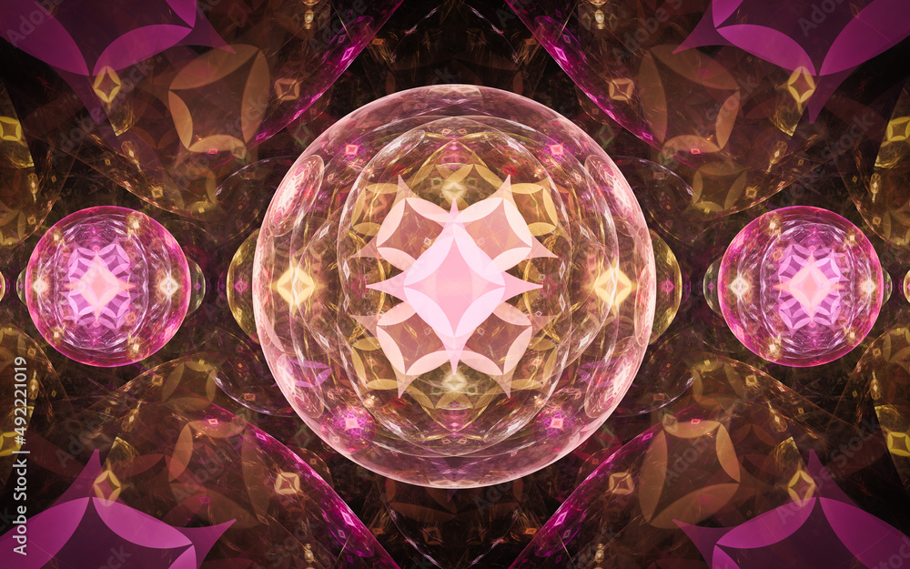 Aufkleber digital illustration abstract image generated fractal background image wallpaper pattern of various 