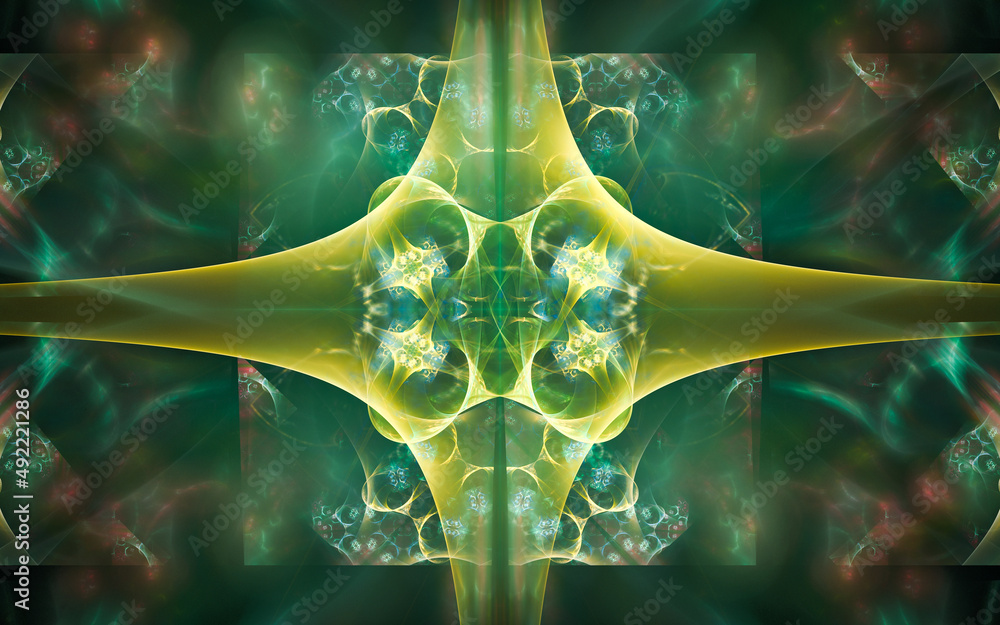 Aufkleber digital illustration abstract image generated fractal background image wallpaper pattern of various 