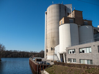 Industrial Zone. Thermal power station. Close up.