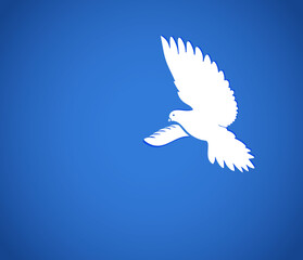 Dove of peace icon. Flying bird. Peace concept.