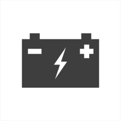 car battery icon on white background. EPS 10