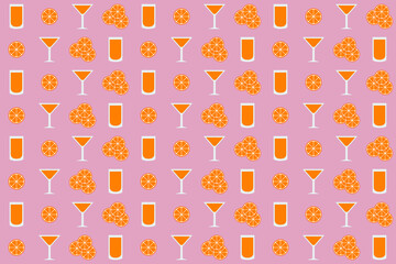 Vector background with orange slices for industrial use 