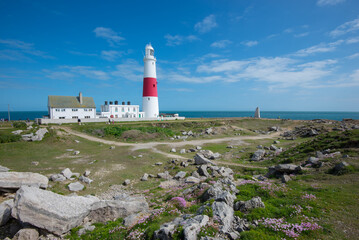 Fototapeta na wymiar Portland Bill Lighthouse in Dorset 