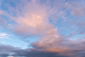 Naklejka na ściany i meble blue sky with cloud closeup in deuchland