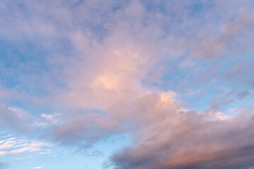 Fototapeta na wymiar blue sky with cloud closeup in deuchland