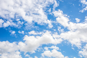 blue sky and white clouds or cloudscape.