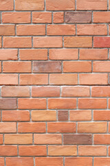 orange brown artificial Brick Foam background at outdoor field.