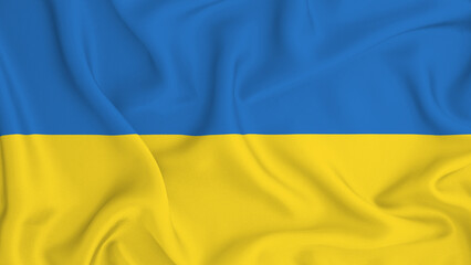 waving colorful flag of ukraine.