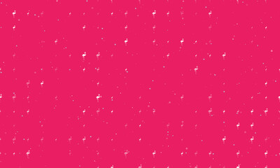 Seamless background pattern of evenly spaced white flamingos symbols of different sizes and opacity. Vector illustration on pink background with stars