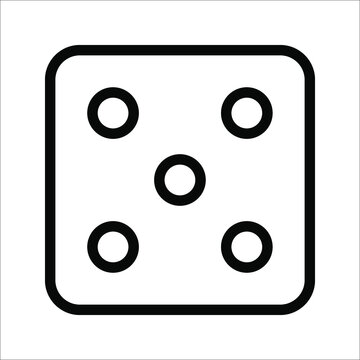 recommend clip art: Dice cube icon, casino game. Black icon vector illustration on white background.