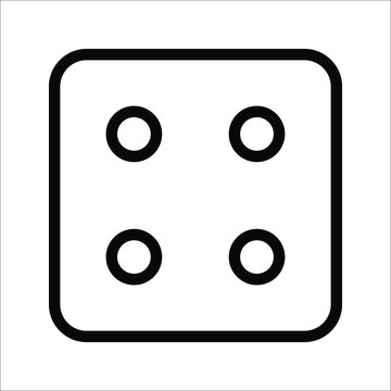 recommend clip art: Dice cube icon, casino game. Black icon vector illustration on white background.