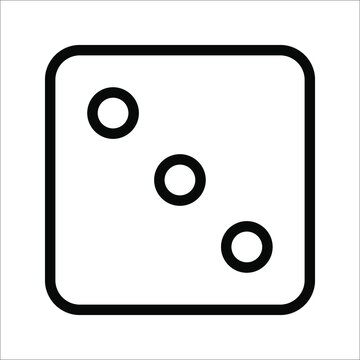 recommend clip art: Dice cube icon, casino game. Black icon vector illustration on white background.