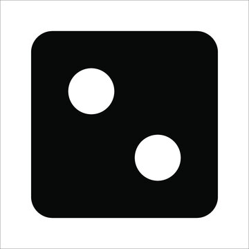recommend clip art: Dice cube icon, casino game. Black icon vector illustration on white background.