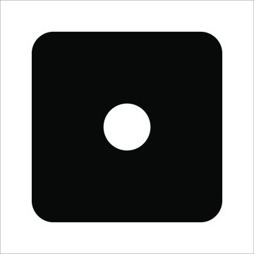 recommend clip art: Dice cube icon, casino game. Black icon vector illustration on white background.