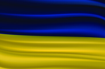 Blue and yellow Ukrainian flag. Stop Russian aggression against Ukraine.