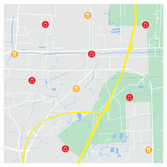 city map for any kind of digital info graphics and print publication.