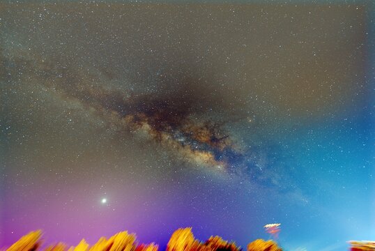 Milky Way shoot - Astrophotography - Led Light -Incandescent Light - 10 Mins Exposure - Night - 03