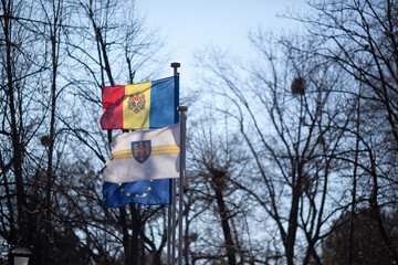 Flag of Moldova in Chisinau