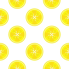 Lemon. Part, slice. Seamless. Pattern.