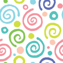 Seamless vector background with abstract pattern in bright colors.