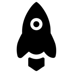 Rocket vector illustration with black design