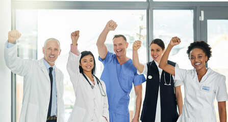 Fototapeta premium Your health is of the utmost importance. Shot of doctors in a hospital.