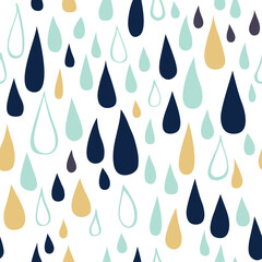 Seamless background with rain drops.