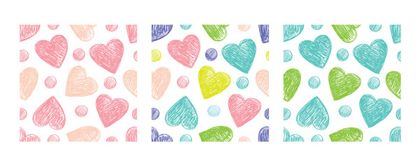 Seamless vector background with abstract pattern in bright colors.