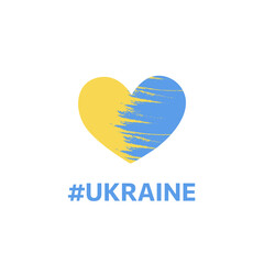 Pray for Ukraine sign. Vector isolated on white background	