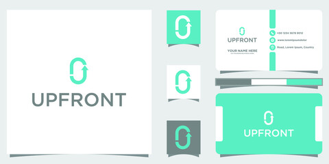 up front logo design inspiration and business card