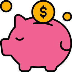 savings filled outline icon