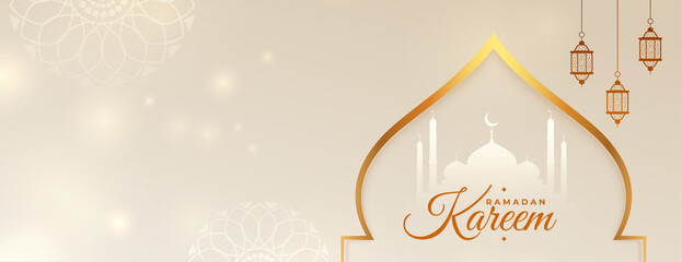 ramadan kareem festival month blessings banner design