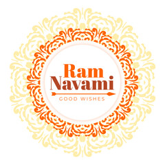 ram navami decorative mandala greeting design