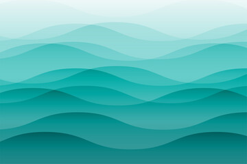 Türkisfarbene Meereswellen mit Wellenhintergrund