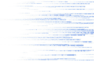 binary code streaming numbers in horizonal