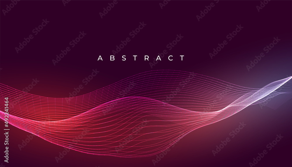 Wall mural abstract wave background with light effect