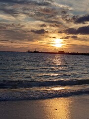 sunset over the sea