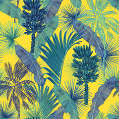 Seamless bright tropical vintage pattern in Chinese style. graphic design, surface design pattern, wallpaper, decor, textile design.