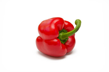 paprika red bell pepper isolated on white background