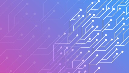 technology abstract background with lines and dots