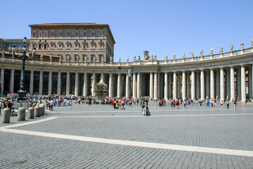 Saint Peter's Square in the Vatican City, Italy, with the Classic Architecture