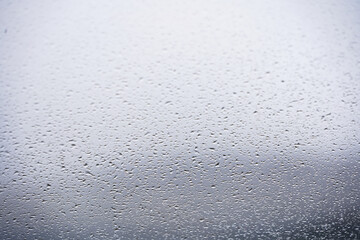 Texture of water drops on the window.