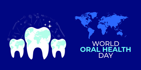 World Oral Health Day. March 20. Medical, dental and healthcare creative concept. vector illustration.