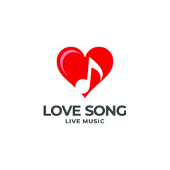 Unique love song logo design