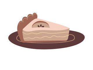 Piece of cake. Vector illustration in a flat style