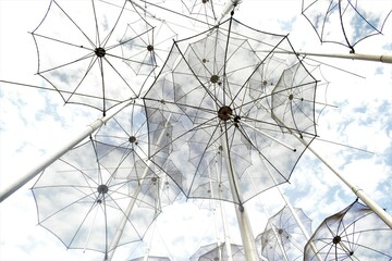 umbrellas in the sky