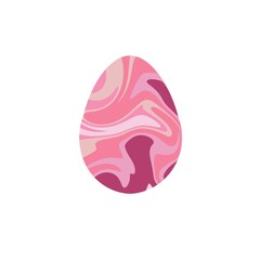 Colored Easter egg isolated on white background.