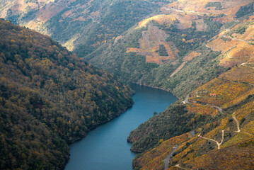 Autumnal picture of the Sil river canyon