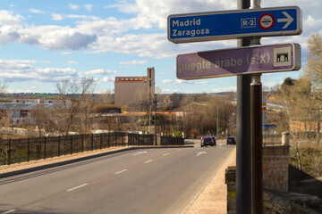 Cartel o Poster en la ciudad de Guadalajara, comunidad autonoma de Castilla La Mancha, pais de...