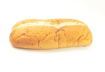 A Fresh Loaf of Italian Bread on White	